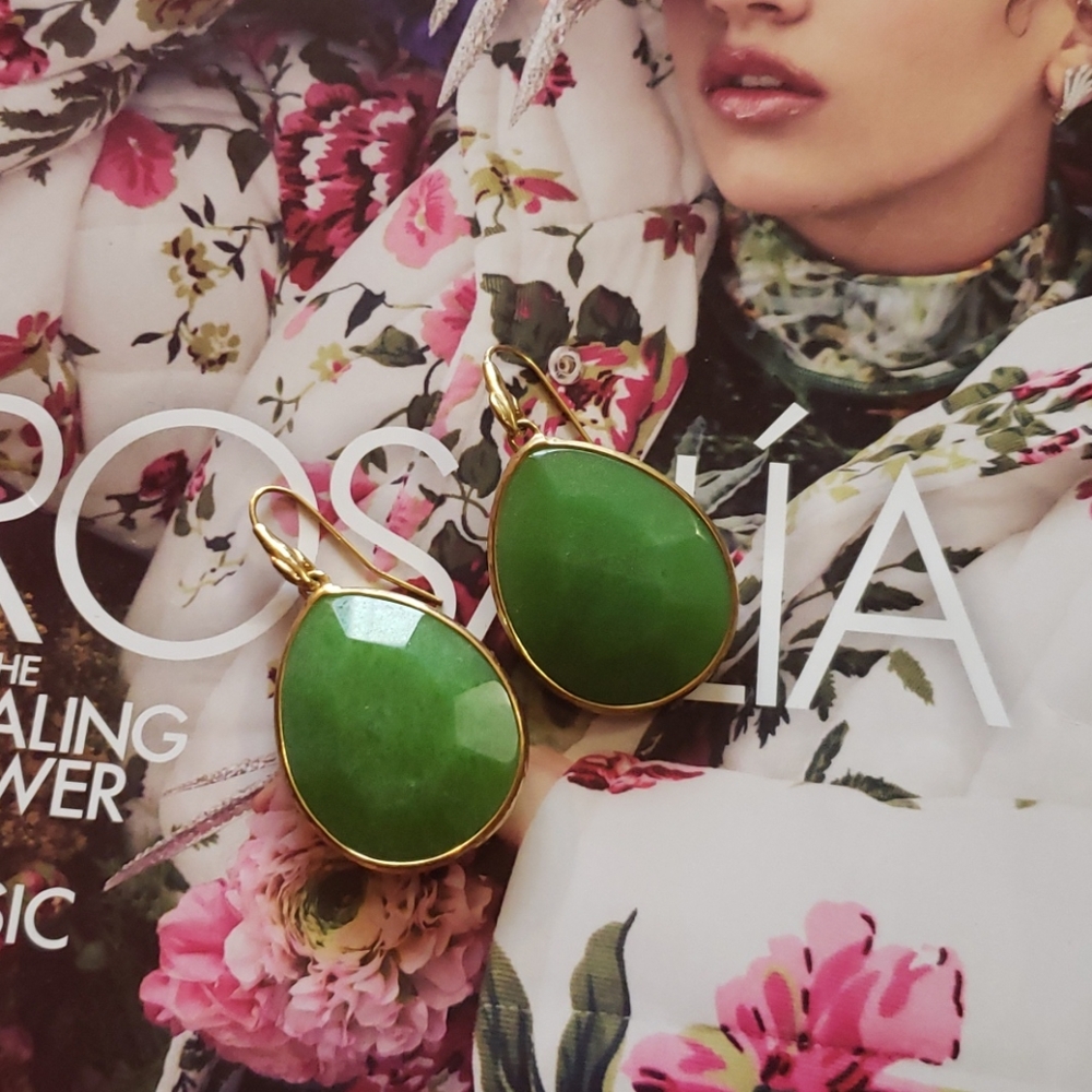 Stone drop earrings